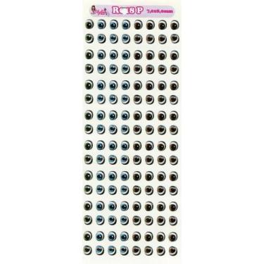 Imagem de Cartela De Olhos Resinados Styler Biscuit R018 P - 7,0 X 8,0mm