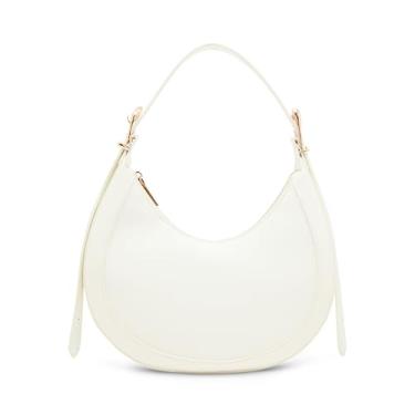 Imagem de Anne Klein Bolsa de ombro esculpida com fivela crescente, Anne White, Anne White, Small