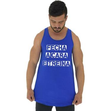 Imagem de Regata Longline Estampada Masculina MXD Conceito Fecha a Cara e Treina