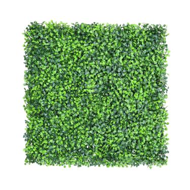 Imagem de Pátio Painel de madeira artificial de 50,8 cm x 50,8 cm, Painel de hedge de duas cores, tela decorativa de privacidade, verde, falso, planta, parede, 6 peças