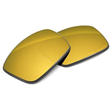 Imagem de Tintart Lentes de substituição de desempenho compatíveis com Oakley Gascan OO9014 Policarbonato Polarizado Gravado-Amarelo Dourado