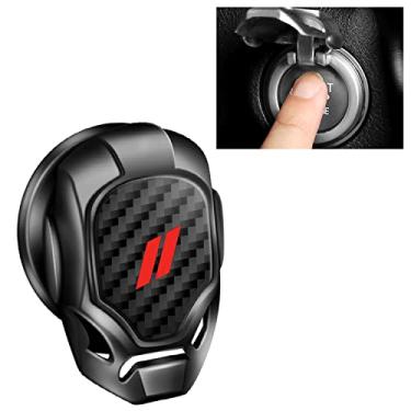 Imagem de XYHGM Capa de botão de parada de partida do motor de carro para Dodge Challenger Charger Durango carro General Motors interruptor de ignição capa decorativa anti-arranhões acessórios de ignição