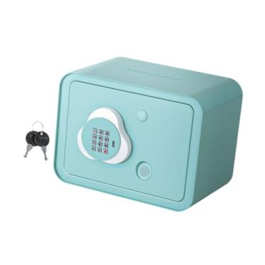 Imagem de simhoa Cofrinho com senha e impressão digital, presente educacional para feriados, moedas, brinquedo, cofrinho para o Halloween, ação de Graças, Verde