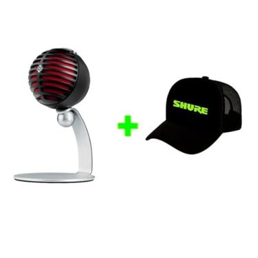 Imagem de Kit Microfone Digital Home Studio Mv5-b-dig + Boné Shure Cap