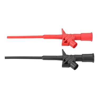 Imagem de Sonda de Teste Flexível de Alta Tensão, Clipe de Gancho de Teste Rápido Isolado, 2 Peças, Sondas de Teste Isoladas Profissionais para Osciloscópio, Vermelho e Preto
