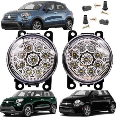 Imagem de Prefer Warehouse Par de 9 faróis de neblina de LED dianteiros compatíveis com Nissan Frontier 2005-2015 Pathfinder 2005-2012 Sentra 2007-2012 Xterra 2005-2013 substitui 26150EB500 33900STKA11 (Fiat)