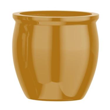 Imagem de Vaso Vietnamita Fibra De Vidro Caribe M 38cm Decorativo (Ouro Velho)