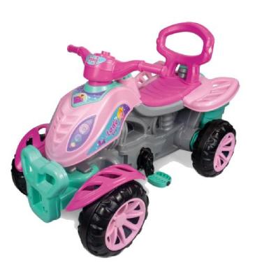 Imagem de Carrinho De Passeio Infantil Quadriculo, Empurrador, Rosa Maral