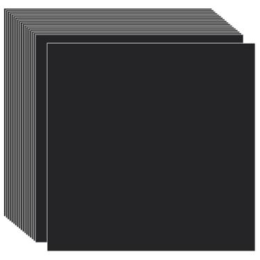 Imagem de Papel de cartão preto para artesanato, 20 folhas de papelão de 30,5 x 30,5 cm, papel grosso de 36,3 kg/235 g/m². Capa pesada para artesanato artesanal, faça você mesmo, convites, confecção de cartões,