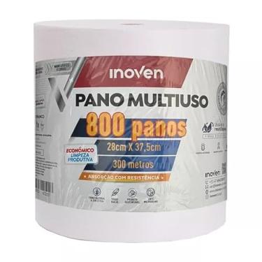 Imagem de Rolo Bobina Pano Perfex branco Multiuso 28cmx300m Metros Limpeza 800 folhas