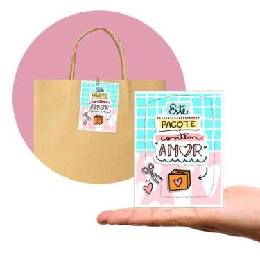 Imagem de Tag Cartão de Agradecimento  Pacote com 100 Peças  Tam. 7,5 x 10,5 cm 