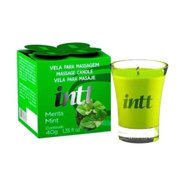 Imagem de Vela para Massagem Beijável Menta  - Intt Cosméticos