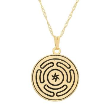 Imagem de Colar Strophalos de Hécate Labirinto 22mm-Sunshine Cristais, Ouro