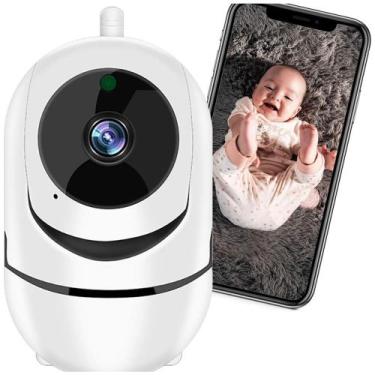 Imagem de Câmera Babá Eletrônica Wi-Fi Com Sensor e Visão Noturna - Baby Monitor