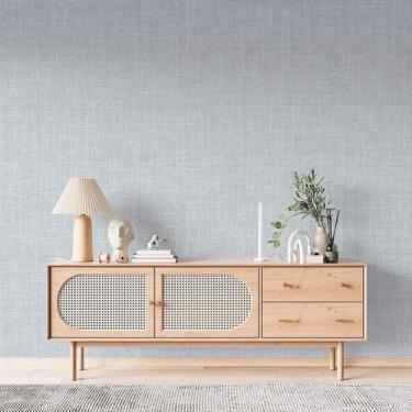 Imagem de Papel de parede linho cinza claro AL3 - AloPapers, 3,00m de largura, 2