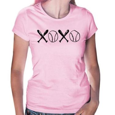 Imagem de Baby Look Xoxo Baseball - Foca na Moda, Rosa bebê, G