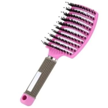 Imagem de Escova de cabelo doméstica para meninas, pente de massagem para couro cabeludo, escova de cabelo cacheado molhado para salão de cabeleireiro, ferramenta de estilo (06)