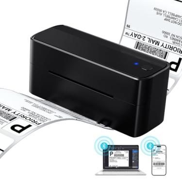 Imagem de Ponek Impressora térmica de etiquetas de envio, impressora de etiquetas Bluetooth para pequenas empresas, fabricante de etiquetas sem fio 4x6 para envio de pacotes, compatível com iPhone, iPad e PC,