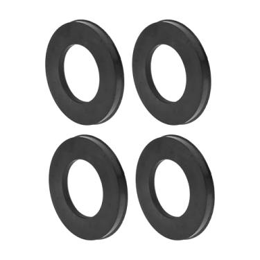 Imagem de VekAuto Anéis centralizados de cubo de roda de carro de 106,1 mm a 60,1 mm rodas de policarbonato preto eixo central amortecedor Hubrings 4 peças