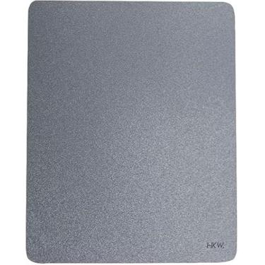 Imagem de HKW Mouse pad de vidro para jogos, antiderrapante, 250 x 200 x 4 mm. Design durável e silencioso, superfície de vidro especial para maior precisão e velocidade (cinza)