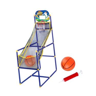 Imagem de YIJU Jogos de basquete de arcade Conjunto de altura ajustável Kids Sports Sports Interincável Indoor Esportes Outdoor Sports para adolescentes presentes de, com 2 Bolas