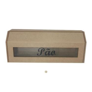 Imagem de Porta Pão 37,5x15x15,5 Mdf Madeira - ATACADÃO DO ARTESANATO MDF