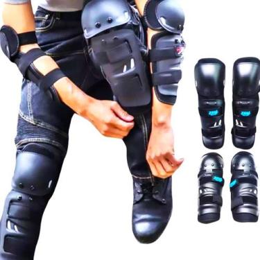 Imagem de Kit ADULTO de Proteção Joelheira e Cotoveleira Articulada para Moto, B