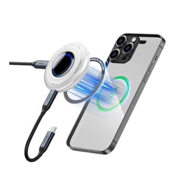 Imagem de SSD portátil magnético FP108 de 1 TB, unidades de estado sólido externas com PD-100W e 2050MB/s USB-C 3.2 Gen 2x2, reproduza durante o carregamento, compatível com iPhone 16/15 Pro Max, Android, PC