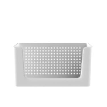 Imagem de Cesto Organizadora Empilhável C Abertura Alça Armário Ou