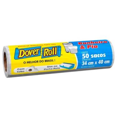 Imagem de Saco Para Lixo Banheiro e Pia Com Tubete 34x40cm 50un - Dover Roll