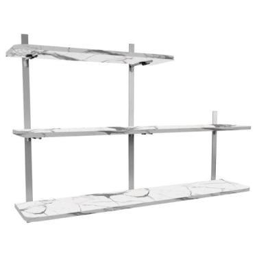 Imagem de Prateleira com 3 Níveis Decoração Sala Escritório Cardiff - Loja da Is