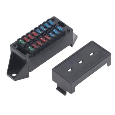 Imagem de Caixa de Fusíveis Automotivos de 16 Vias, Material ABS Resistente a Alta Temperatura, 16 Fusíveis 32 Terminais de Arame, para Barco de ônibus de Carro