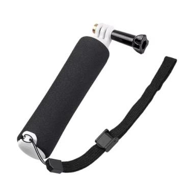 Imagem de Mini Bastão para Câmeras de Ação, 15cm, com Alça de Segurança Ajustável, Branco e Laranja (Branco)