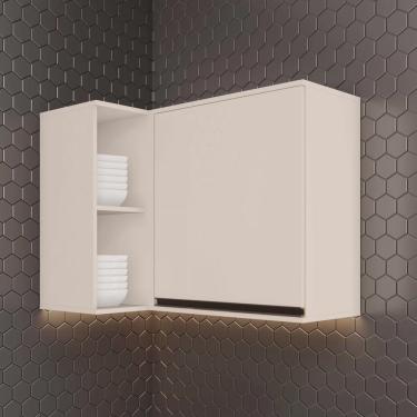 Imagem de Armário Aéreo Canto Reto 1 Porta 100% mdf Aurora