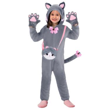 Imagem de Fantasia Gifts2U Halloween Cat para meninas com orelhas, cauda e
