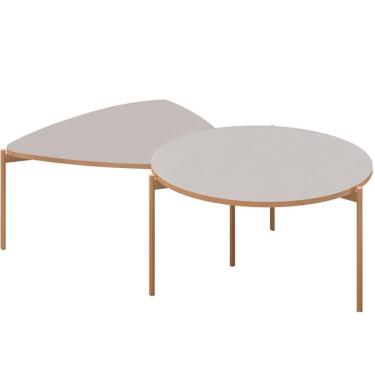 Imagem de Kit Mesa De Centro Redonda Ellie E Mesa De Centro Trina D05 Bali