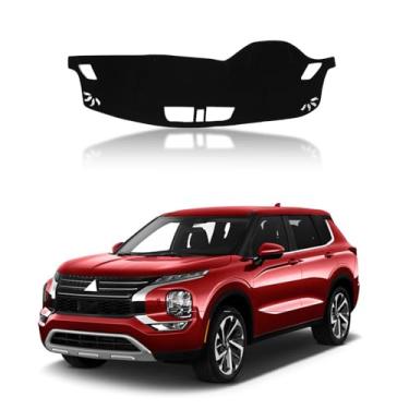 Imagem de HIRUFAIT Capa de painel para M-itsubishi Outlander 2023 2024 Acessórios, capa de painel, tapete antiderrapante, proteção solar (sem HUD)