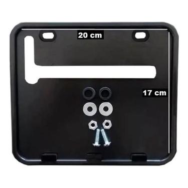 Imagem de Suporte De Placa Preto Modelo Novo - Padrão Mercosul - renascence