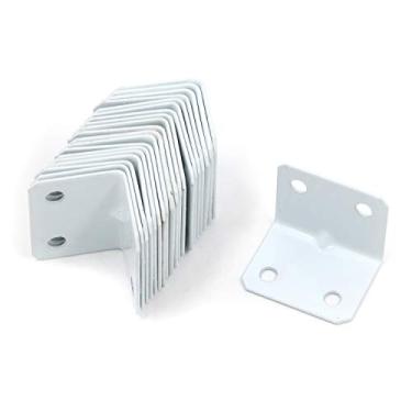 Imagem de MTMTOOL suporte para prateleira em forma de L de 3,8 cm x 2,5 cm, suporte de ferro para canto, suporte de ângulo direito, suporte para prateleiras de móveis brancos, suporte para prateleiras com parafusos de 20