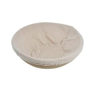 Imagem de Cesta de pão de fermento, massa oval, resistente a altas temperaturas, cesta de pão de vime