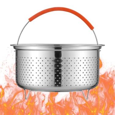 Imagem de Cesta de vapor de comida, cesta de vapor | Cesta de alça versátil de aço inoxidável,Inserção de vapor multifuncional para cozinhar vegetais fumegantes peixes