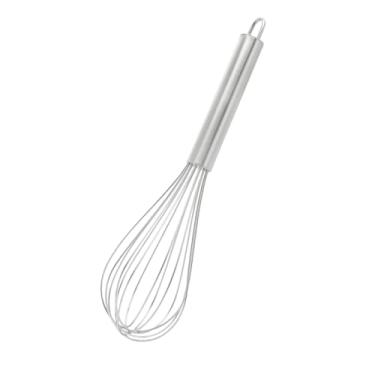 Imagem de YBM Home Batedor profissional de aço inoxidável, batedor portátil para misturar, bater, mexer, pendurar gancho, fácil de limpar, lavável na lava-louças, 25,4 cm