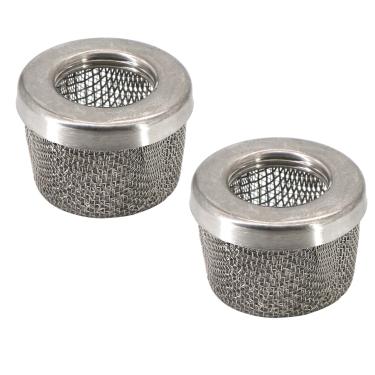 Imagem de Tektall 2 filtros de entrada de bomba 181072 para pulverizador de tinta airless 795 1095 1595 Ultra 1500 1000 750 333 433 gmax 3900 5900 mangueira de sucção com rosca NPT de 2,5 cm de aço inoxidável