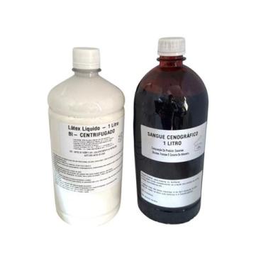 Imagem de Kit Maquiagem Latex de 2 Litro + Sangue Falso 2 Litro terror - Lynx pr