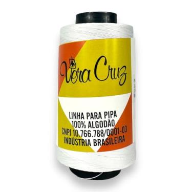 Imagem de Linha CCfios Vera Cruz Fio 04 de 1500 Jardas 100% Algodão Tex 111 Para Pipas (Branco)