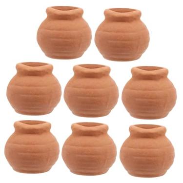 Imagem de Milisten 8 peças de vasos pequenos de terracota para uso interno, vasos de barro, minús...