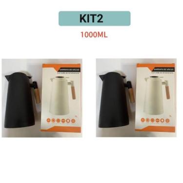 Imagem de Garrafa Térmica de água 1 Litro Com Termômetro Led Para Chás / Café De