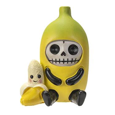Imagem de Furrybones Na Na Skull face Character in a Banana Costume Collectible Decorative Skeleton Figurine