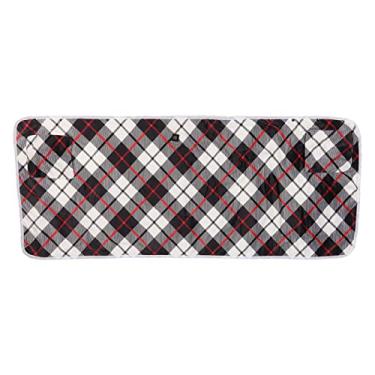 Imagem de Cobertor de xale aquecido com almofada de aquecimento USB, controle de temperatura de 3 níveis, padrão xadrez, tecido macio, fonte de alimentação universal para conforto em casa e escritório