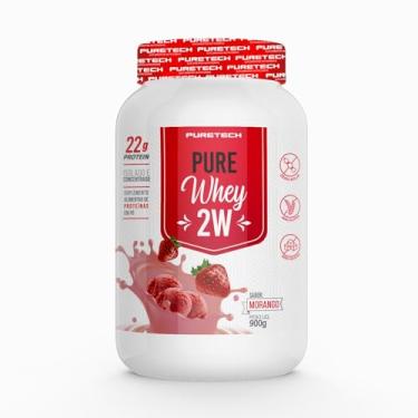 Imagem de Whey Protein Pure Whey 2W 900g Premium - Puretech (900g, Morango)